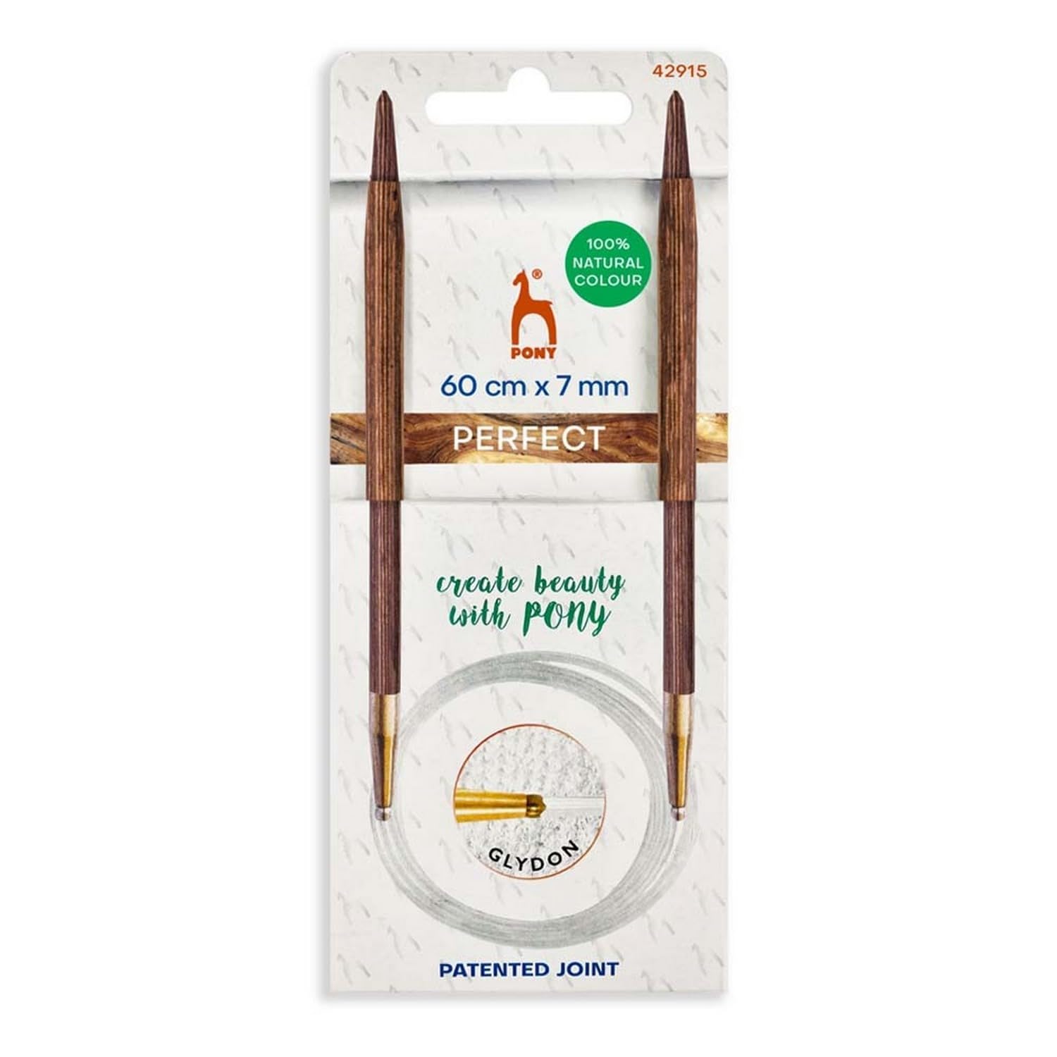 Pony Perfect Wooden Circular Needles 60cm 7mm