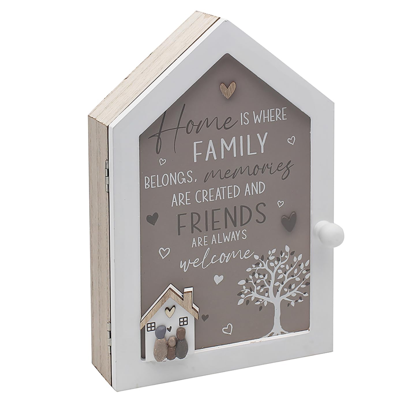 Armario para llaves L & P Home & Gifts de madera blanca