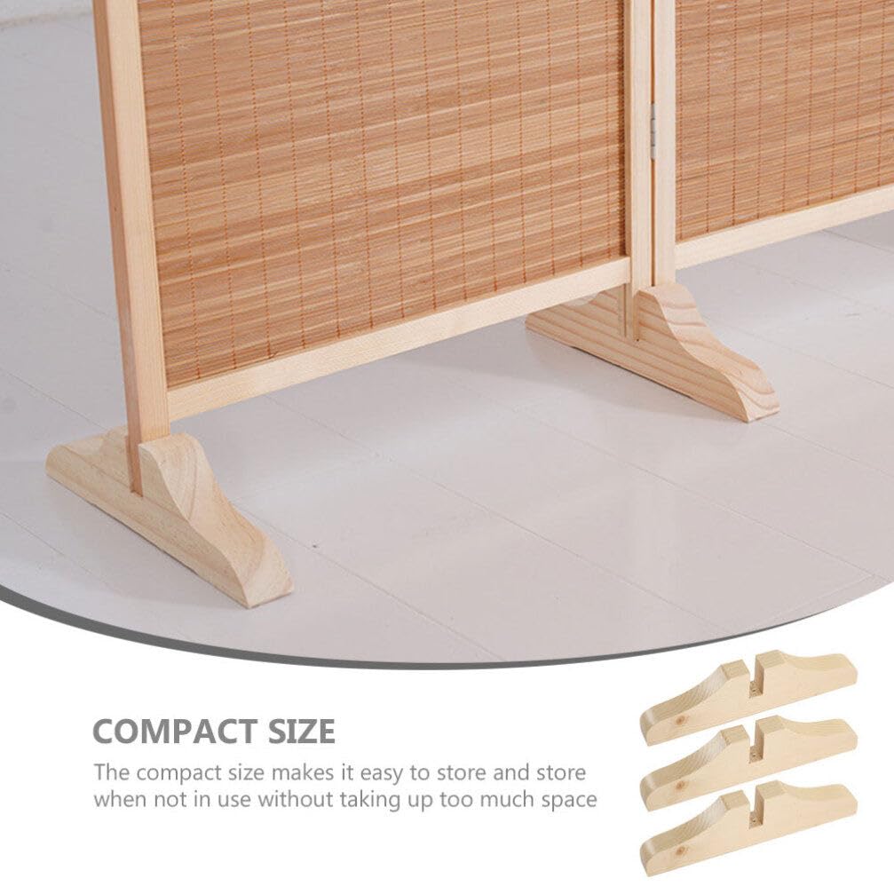 Yardwe 3 Piezas Soporte Divisor De Ambiente De Madera Pies Resistentes para Panel De Pantalla MóVil Base Divisoria De Ambientes para Sala Dormitorio Oficina