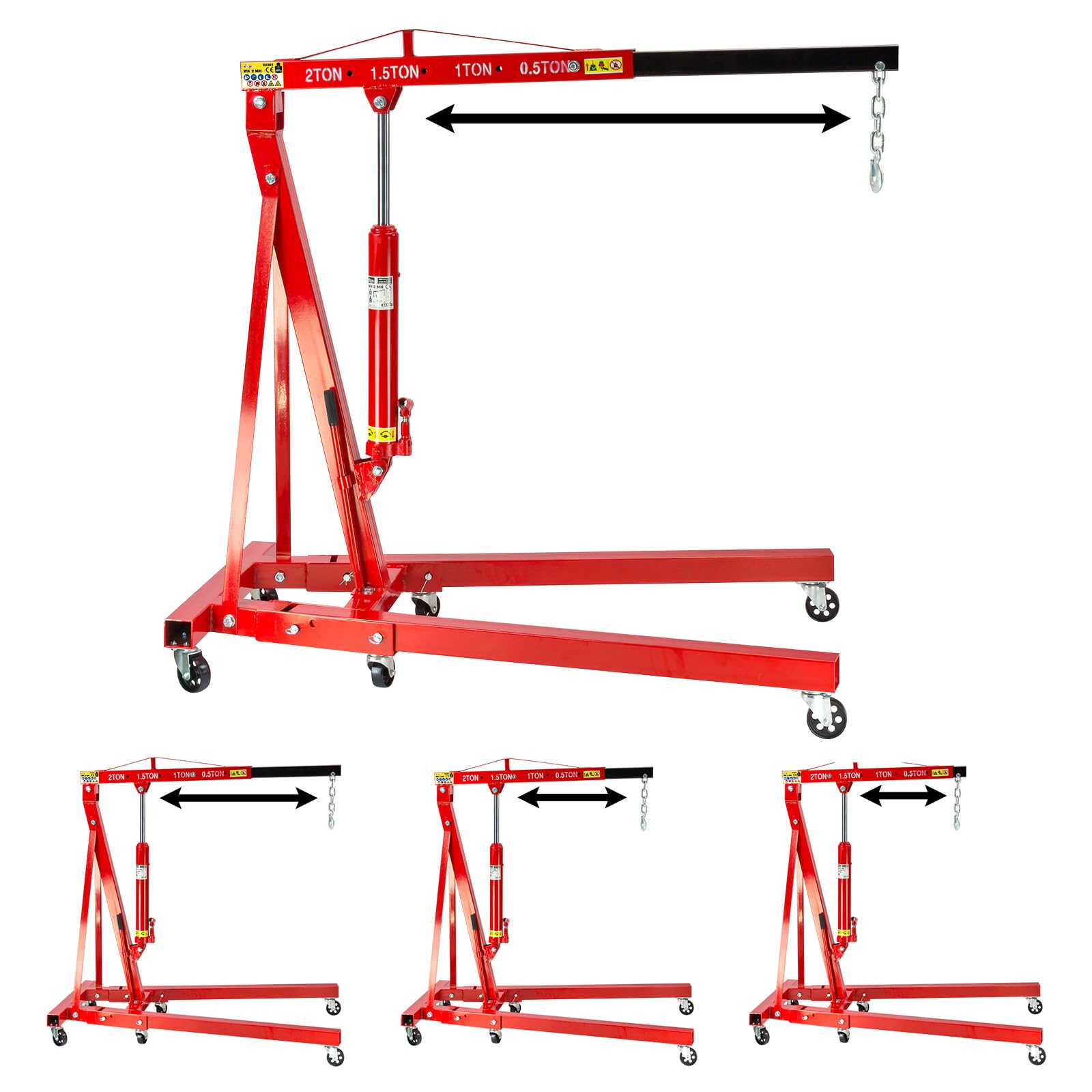 Werkstattkran Werkstatt Kran Gewicht 82kg Motorkran Getriebekran für 2 t 2000 kg