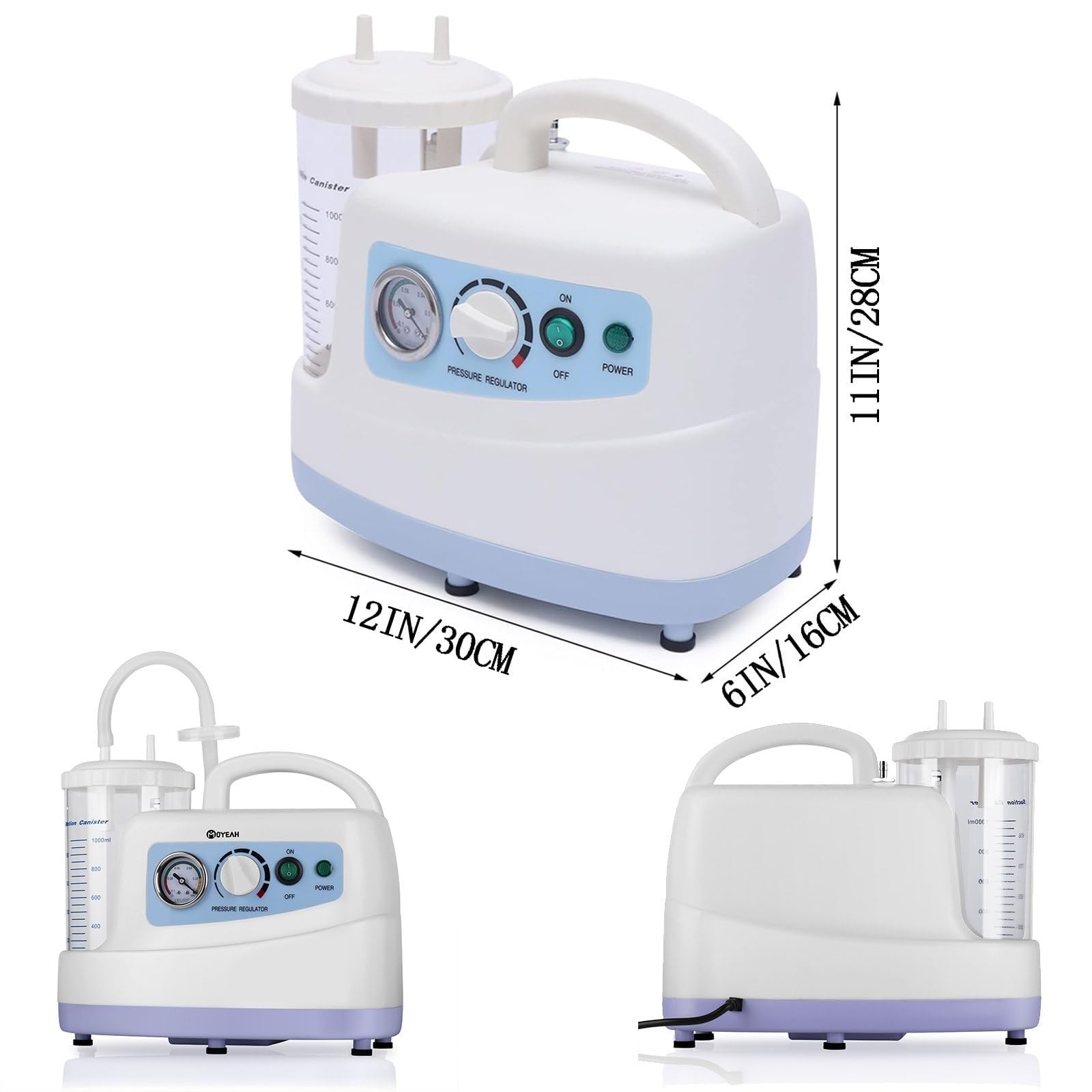 Aspirador Médico Portátil For Secreción De Moco, Bomba Eléctrica De Succión De Esputo Y Flema For Aspirar Líquidos Viscosos, Sangre Y Esputo.