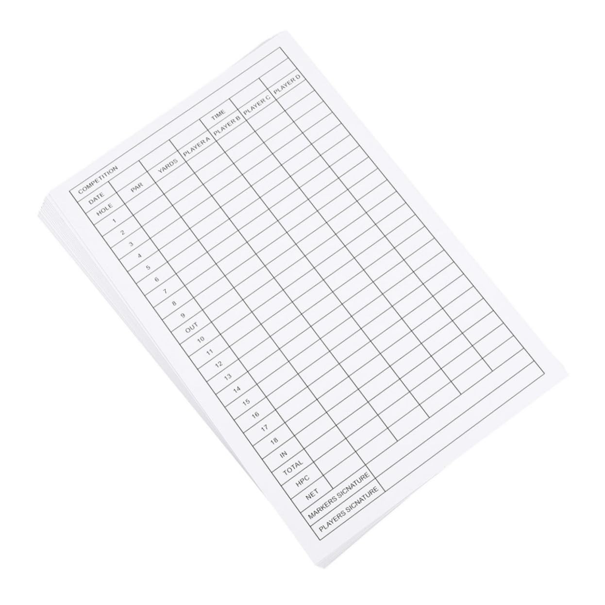 Abaodam 40pcs Weather Resistant Golf Scorecards Durable Coated Paper for Accurate Scorekeeping Compact Design for Easy Portability Essential Golf Accessories for Players