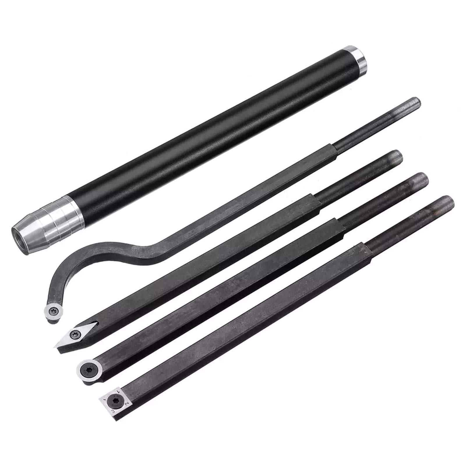 Scalpello, 5 Pezzi Utensili per Tornitura Del Legno Scalpelli per Tornio per Legno Portautensili per Tornitura Del Legno Scalpello Rotante Tondo/Diamantato/Quadrato/Curvo per Hobbisti Del Leg