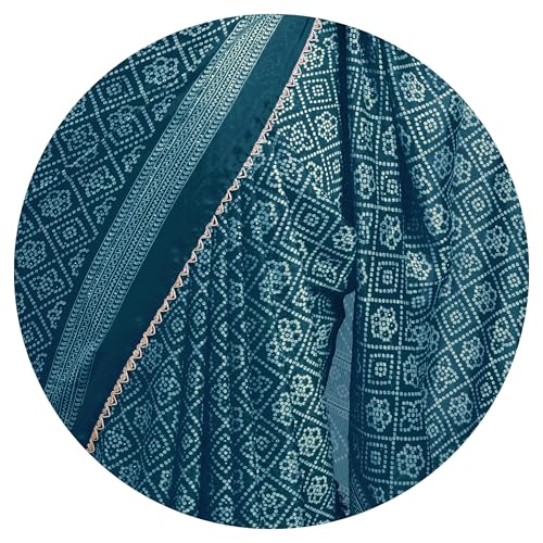 Image of MIRCHI FASHION Women Saree Leheriya Print Chiffon | Lightweight Traditional Sari for Farewell and Wedding Ceremonies with Unstitched Blouse Piece