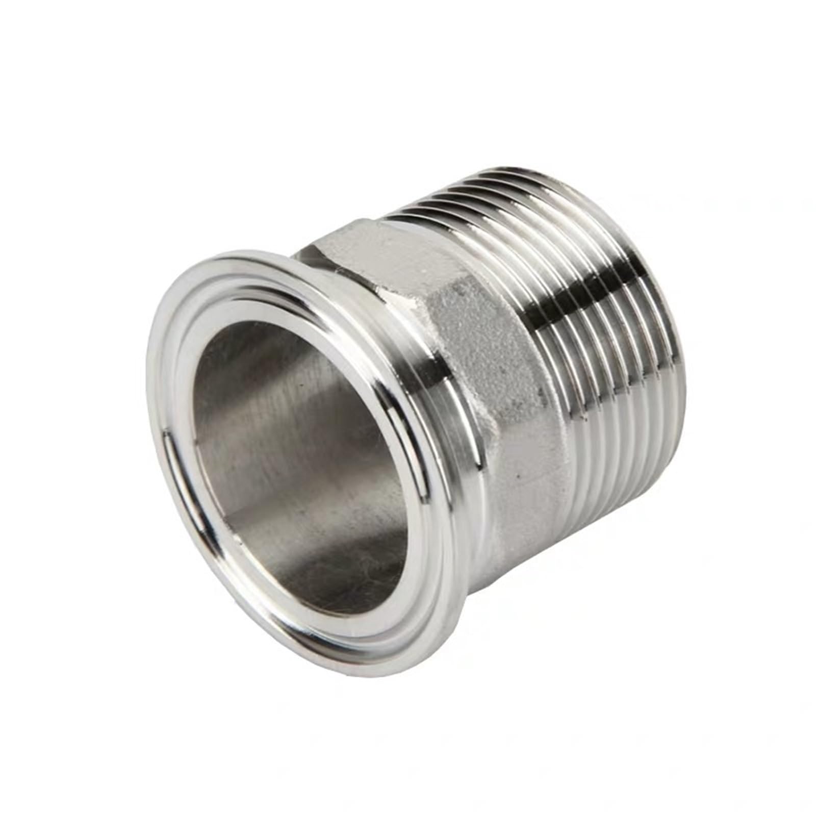 1Pcs DN15-DN50 Stainless Steel SS304 Sanitary Male Threaded Ferrule Pipe Fittings Tri Clamp Type