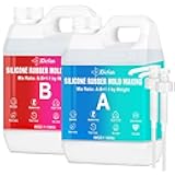 JDiction Silicone Mold Making Kit, 5lb(80oz) Super Elastic Liquid Silicone for Molds Making, Fast Cure Soft Mold Making Silicone Rubber for Casting Resin Molds/Silicone Molds/Candle/Soap Molds