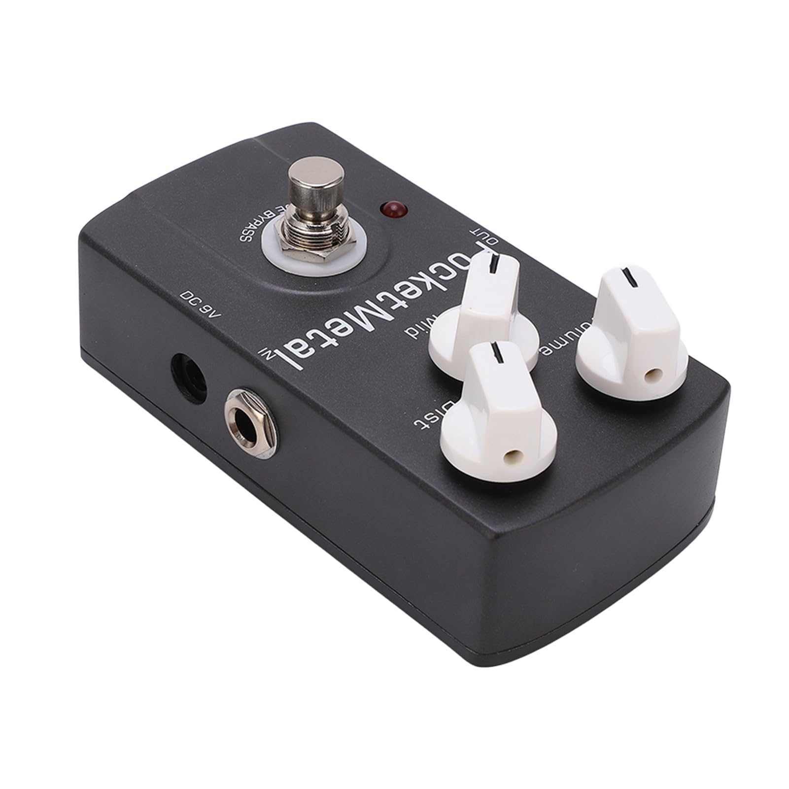 Pedale effetto per chitarra elettrica Metal Distortion True Bypass Compact Grey per chitarristi musicisti