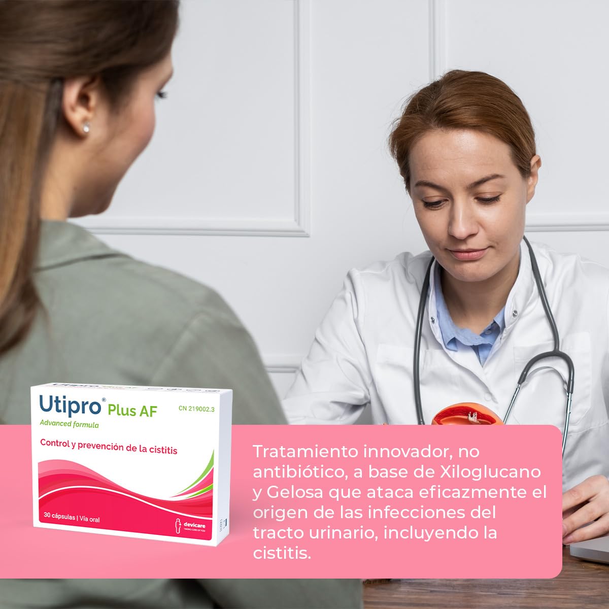 Utipro Plus AF - Tratamiento No Antibiótico - Control y Prevención de las Infecciones del Tracto Urinario – 30 cápsulas | Tratamiento no antibiótico. Ayuda al control y prevención de las infecciones del tracto urinario.