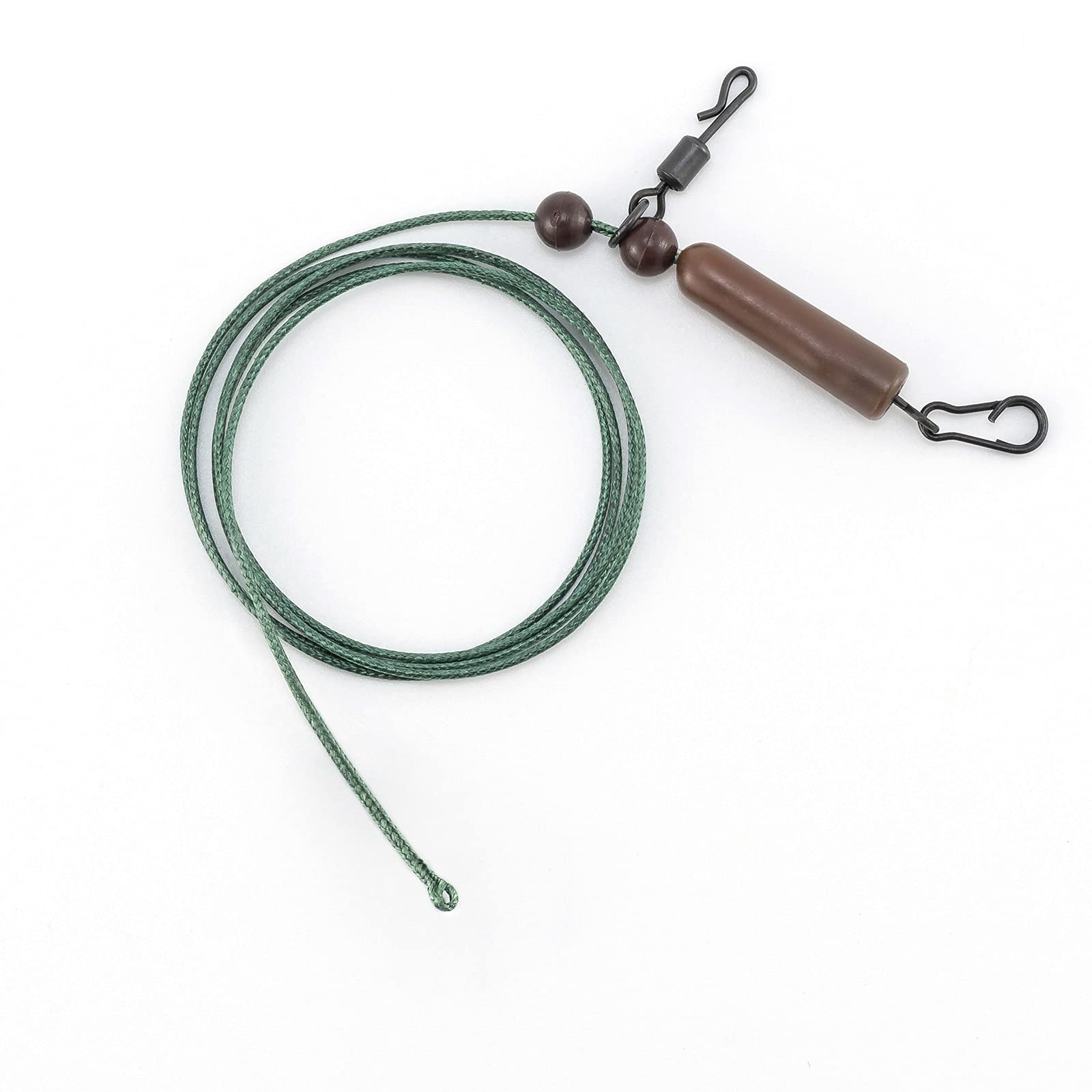 Leadcore Alwonder – Lot 6 Bas De Ligne Carpe, Clip Plomb, Camouflage Vert/marron, Longueur 100 Cm, Résistance 20,4 Kg