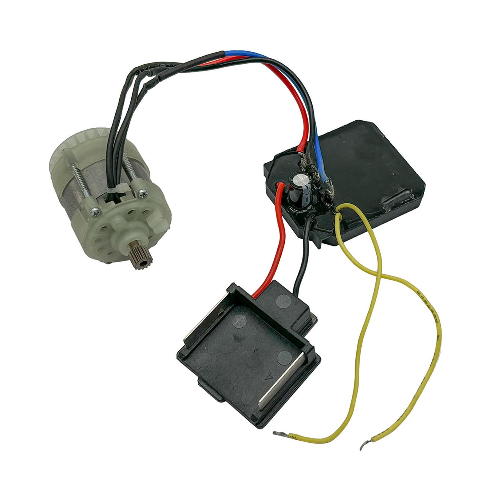 Electric Chain Cutter Motor Replacement, Brushless Motor Assembly with Connector Leads and Gear Shaft for Compact Cutter Maintenance Tasks Compact Pruning Chain Controller Board Repair Component Gear