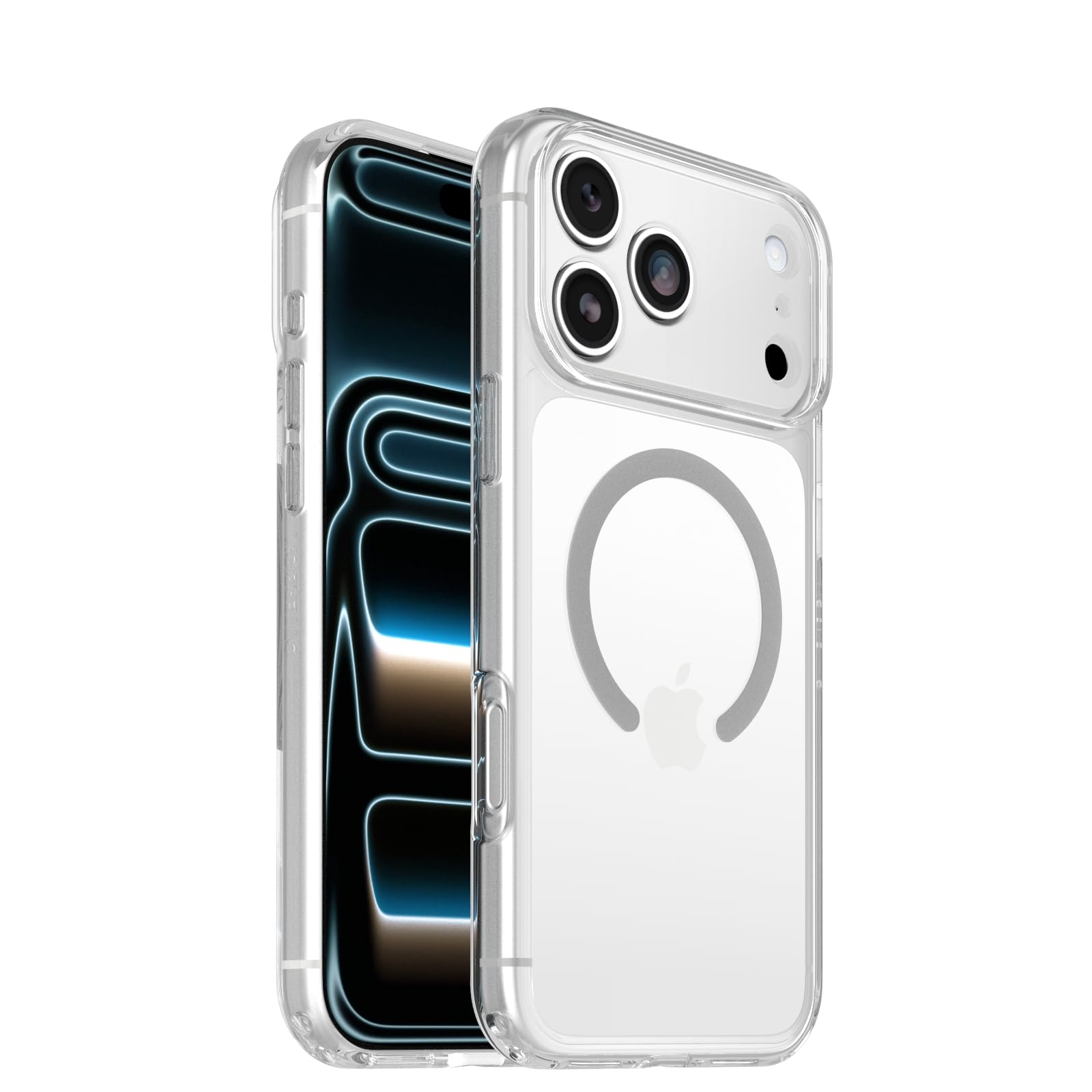 OtterBox Custodia per iPhone 17 Pro Max Lumen, trasparente | Custodia minimalista per iPhone, design opaco trasparente, magneti integrati per MagSafe, protezione dalle cadute