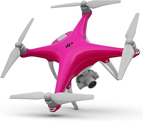 Miniatura 8 de Compatible con drones DJI Phantom 4 - Vinilo protector resistente a los arañazos - Rojo sólido