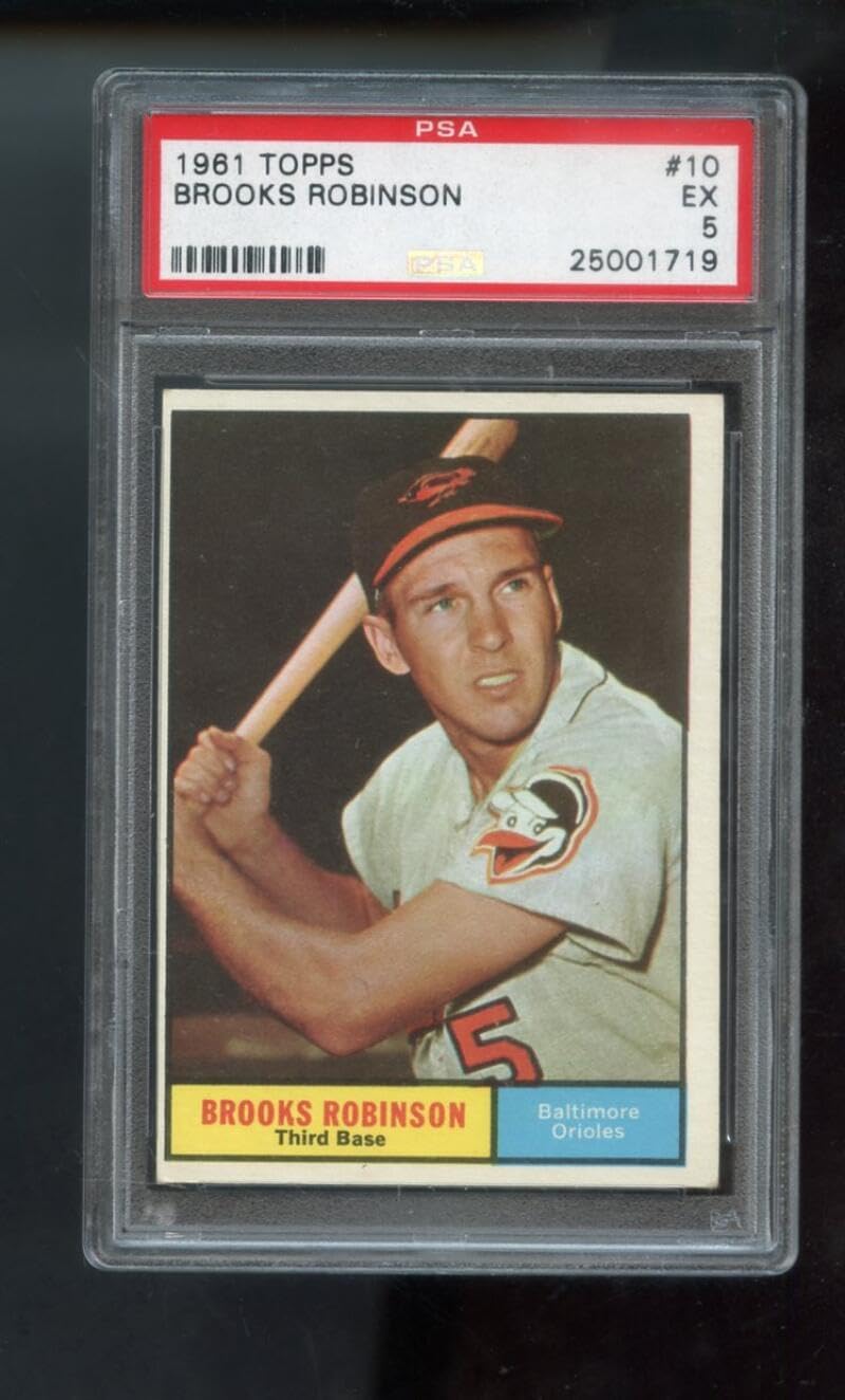 1961 Topps #10 Brooks Robinson Orioles MLB EX PSA 5 Graded Baseball Card