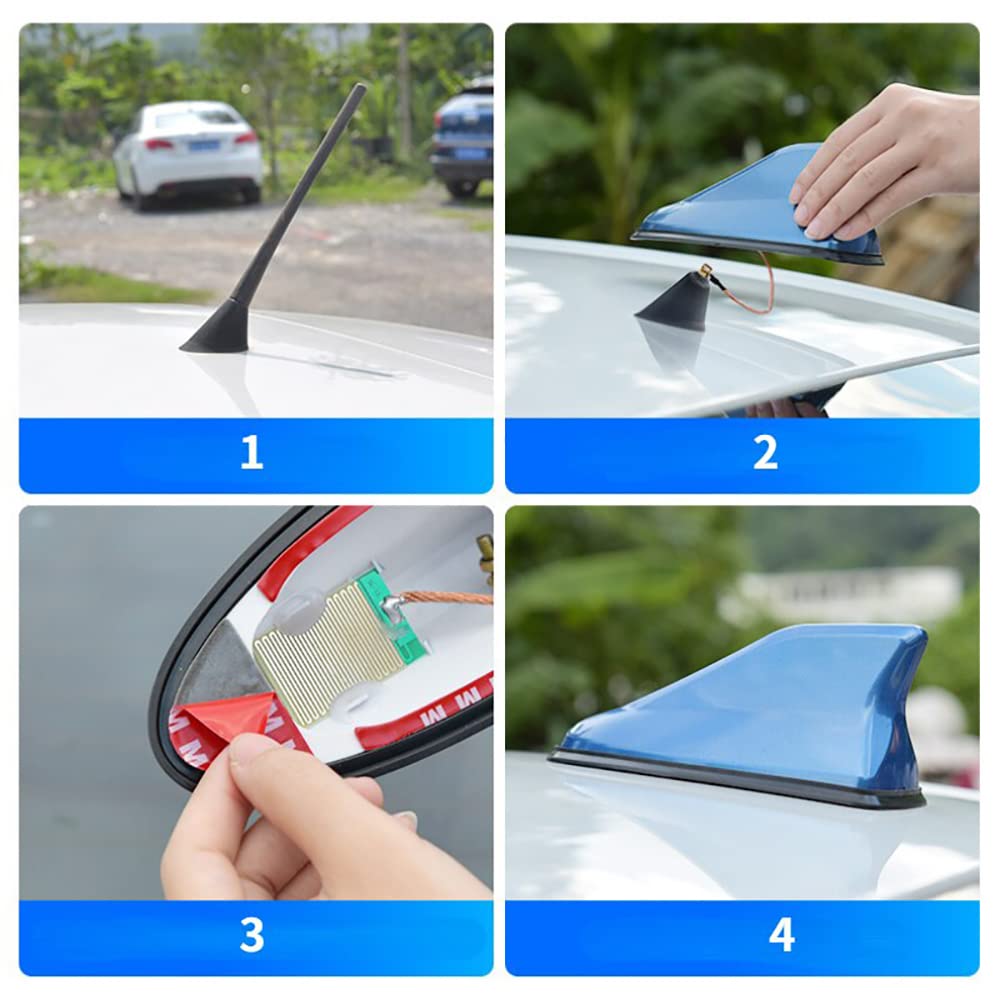 Antenna per Auto Universale per Toyota Yaris 2000 2001 2002 2003 2004 2005-2023, Antenna Pinna Squalo Antenna per Auto sul Tetto della del Pinna di