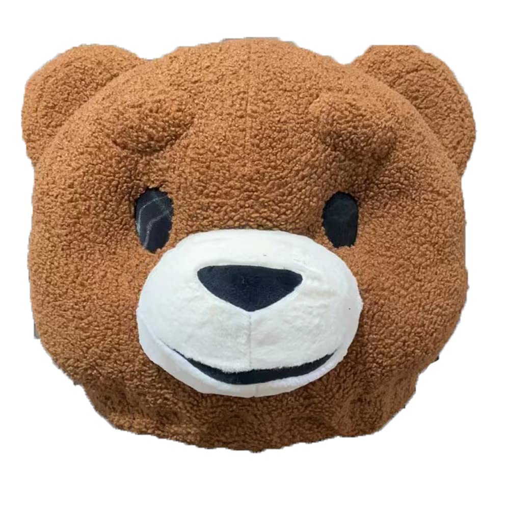 Plush Brown Teddy Bear Halloween Birthday Party Dress Head Mask Mascot Costume
