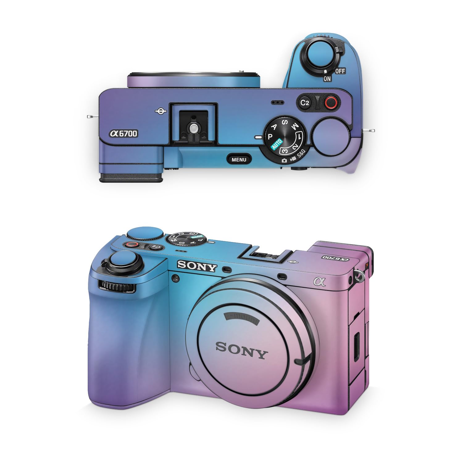 Camera Skin Compatible with Sony A6700 Mirrorless Camera (2023) - Royal Haze - Premium 3M Vinyl Protective Wrap Decal Cover - Easy to Apply | Crafted in the USA by MightySkins