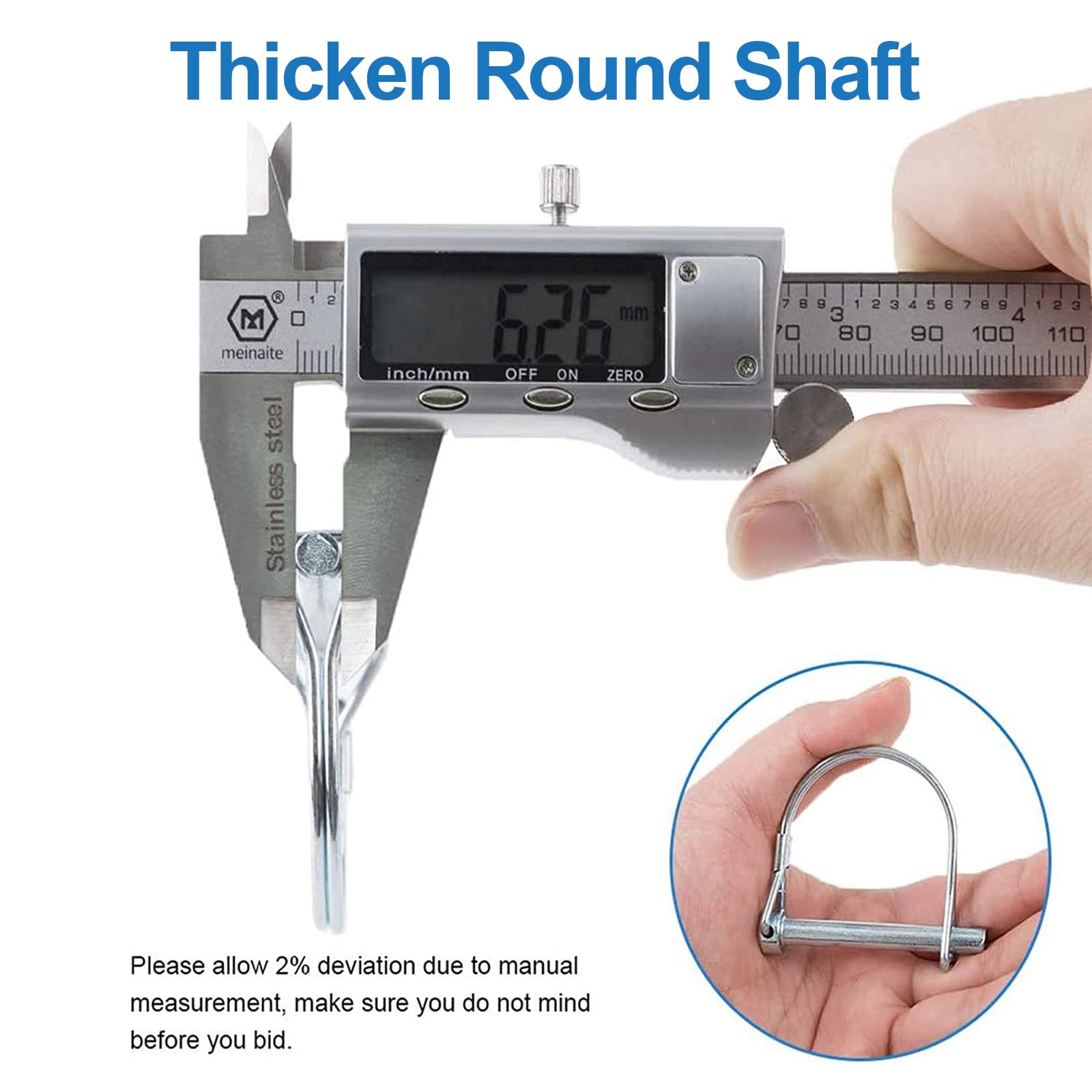 Perni Di Bloccaggio Per Albero M6.3 X 50 Mm | Zincati | 16 Pezzi | Per Rimorchi, Agricoltura E Giardinaggio - Foto 4