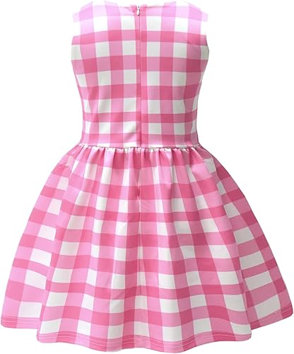 Miniatura 2 de TiaoBug Disfraz rosa para niños y niñas, vestido de muñeca de película 2023, disfraz de Halloween, cosplay, disfraz de princesa