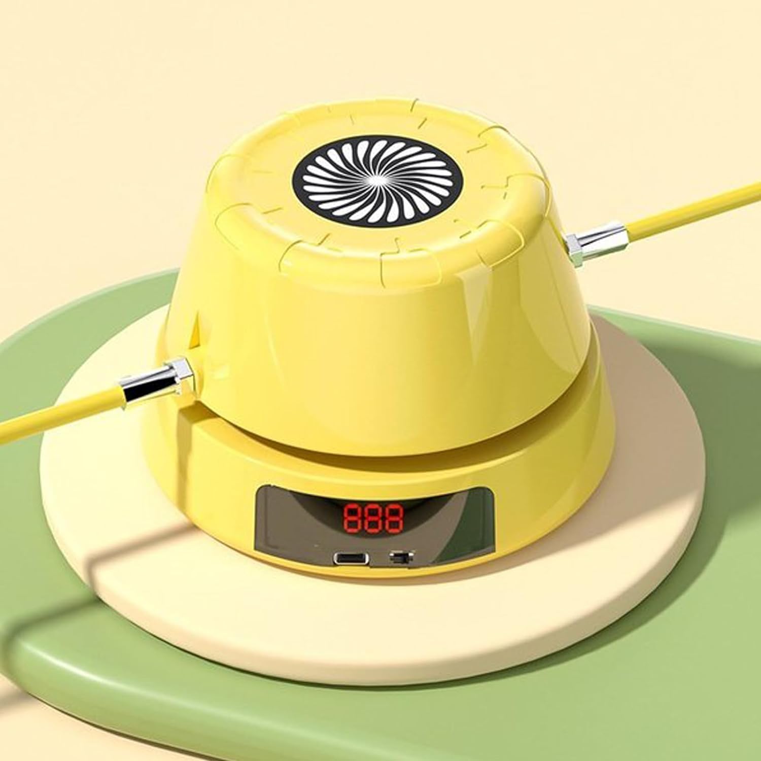 Amazon | 電動縄跳び 自動縄跳び機 自動回転 10段速度調整可能 タブルなわとび 自動カウント リモコン付き USB充電式 子供用 大人用 運動 器具 室内 室外 エクササイズ グッズ 有酸素運動 筋トレ ダイエット 親子活動 スポーツ プレゼント (イエロー) | Kanesuki | なわとび 電動縄跳び | 1-10段階速度調整 ワイヤレス音楽 ジャンプ器具,スマート電動 リモコン付き 縄跳び器具 - 男性向け 女性向け