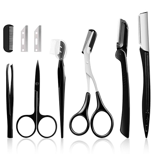9-in-1 Multipurpose Eyebrow Grooming Dermaplaning Kit