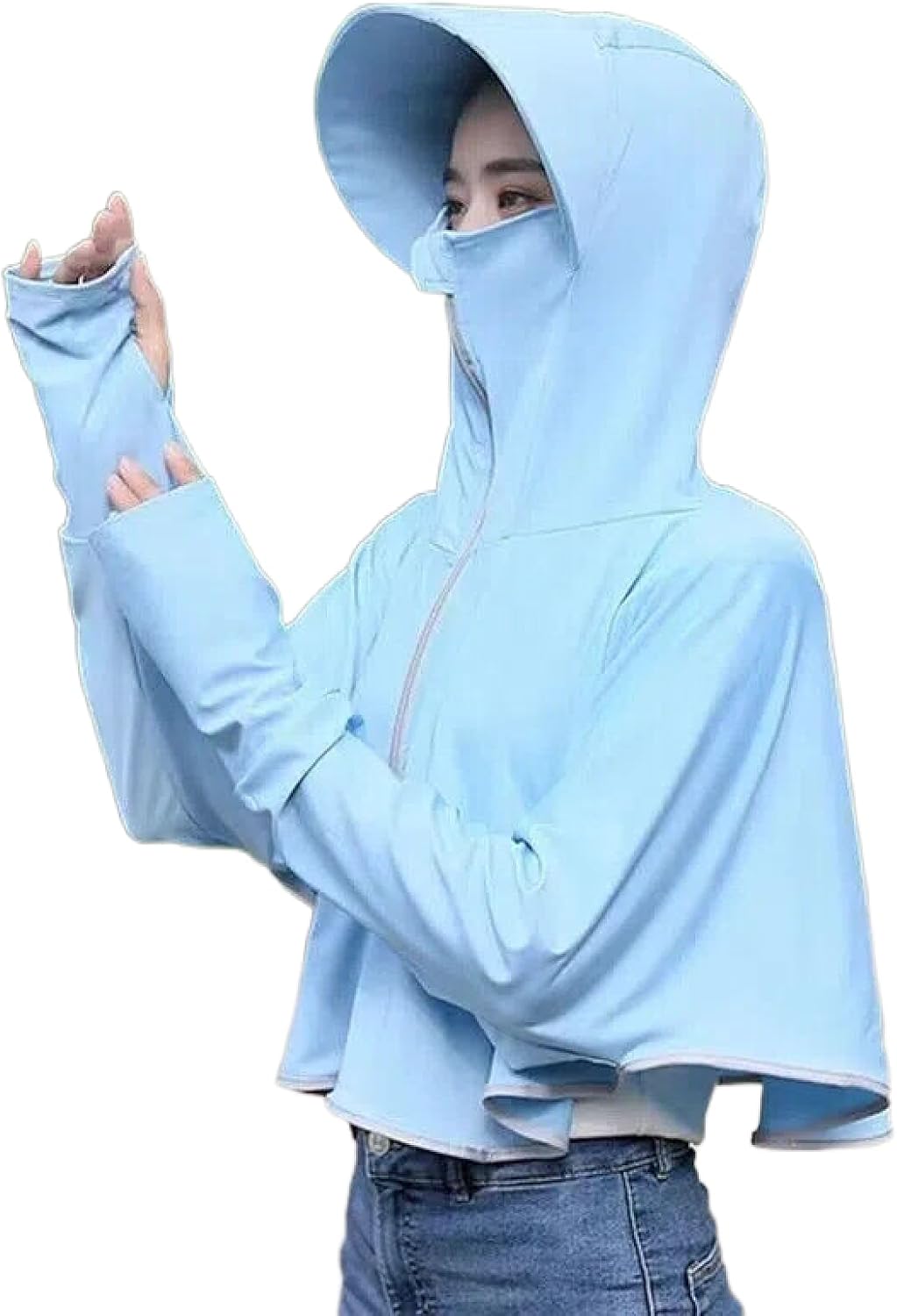 ORDOBO Summer Sun Protection Jacket - Women Ice Silk Outdoor Sun Protection Clothing Running Cycling Breathable Short