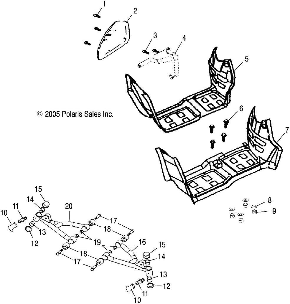 Polaris 0453193 Black Left Hand Footwell Predator 90 0451118 2003-2006