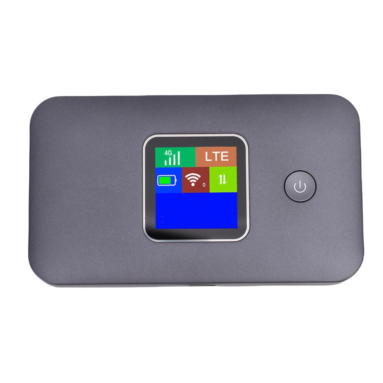 SIXRUN Enrutador WiFi Móvil 4G LTE, Punto de Acceso Portátil de Doble Banda con Pantalla LCD, Compatible con 10 Dispositivos, Viajes y Negocios