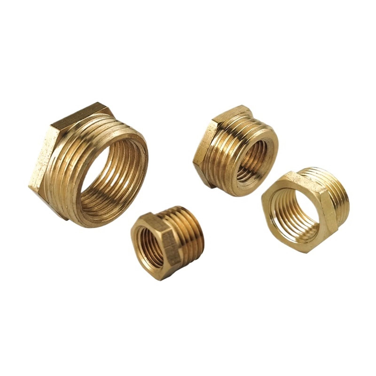 Reductor hexagonal de latón macho hembra M5 a 1 pulgada para gas