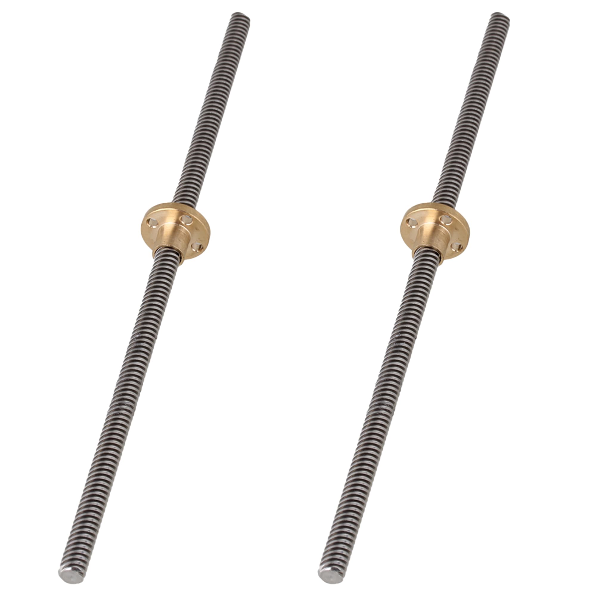 ETFBUY 2 Pieces Stainless Steel Lead Screw 0.8cm w/Brass Nuts for 3D Printing Repair