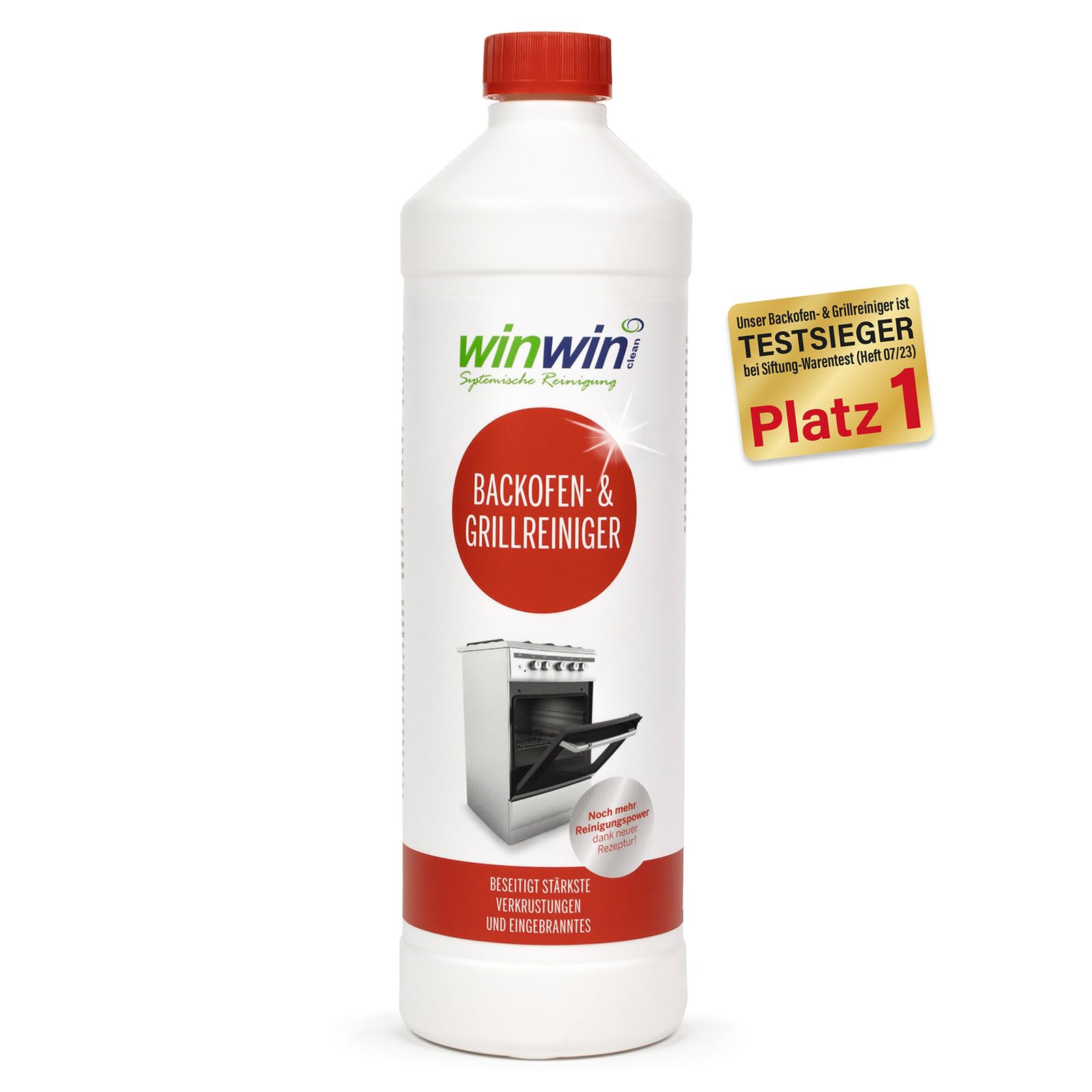 winwinCLEAN® Nettoyant Four & Barbecue [Testé par Stiftung Warentest] | Décap Four Puissant & Dégraissant Professionnel | Four, Barbecue Gaz, Plaque Vitro I 1L Original