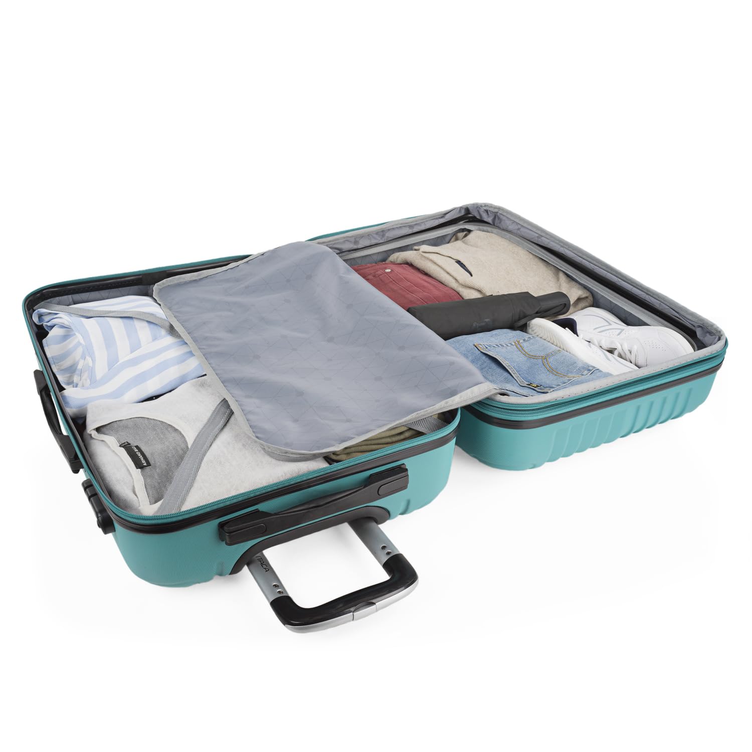 ITACA - Maleta de Cabina 55x40x20 - Maletas De Viaje Cabina Rígidas Trolley con 4 Ruedas Dobles para Avion Ligera Equipaje De Mano Candado de Combinación. Compatible Ryanair, Verde Menta — view 8