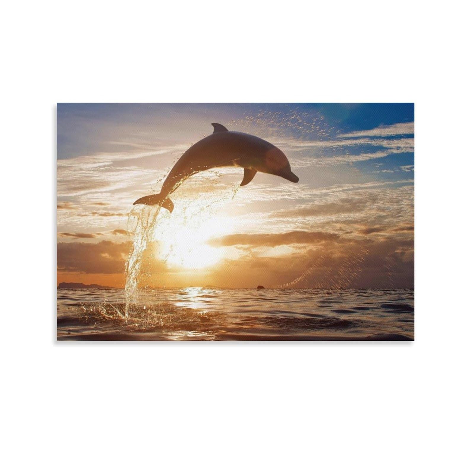 Amazon.co.jp: 青い海 クリスチャン・ラッセン 海景画 黄金の夕日 幸福