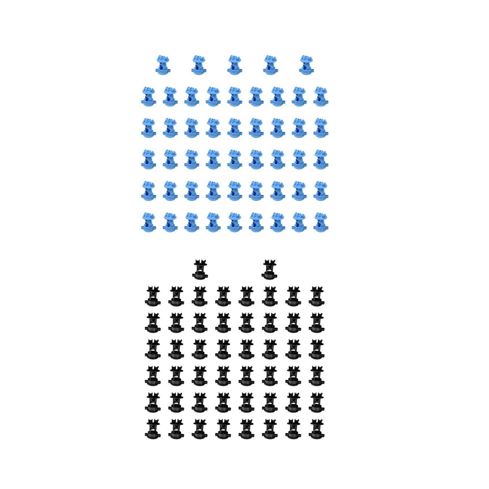 50 Isolatori for Recinzione Elettrica, Clip for Cavi Elettrici per Corde, Fili e Trefoli(Blue)