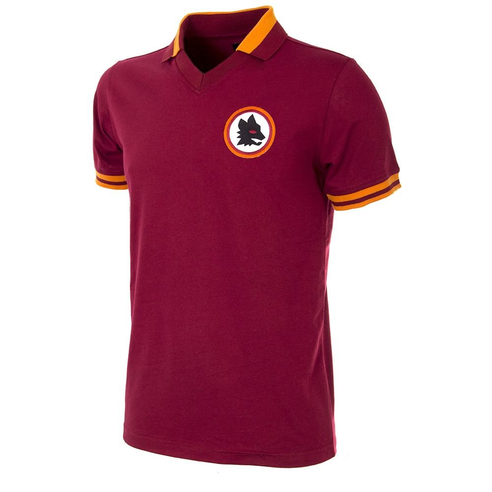 AS RomaMen's 1978-79 Retro Football Retro Football Collar T-shirt