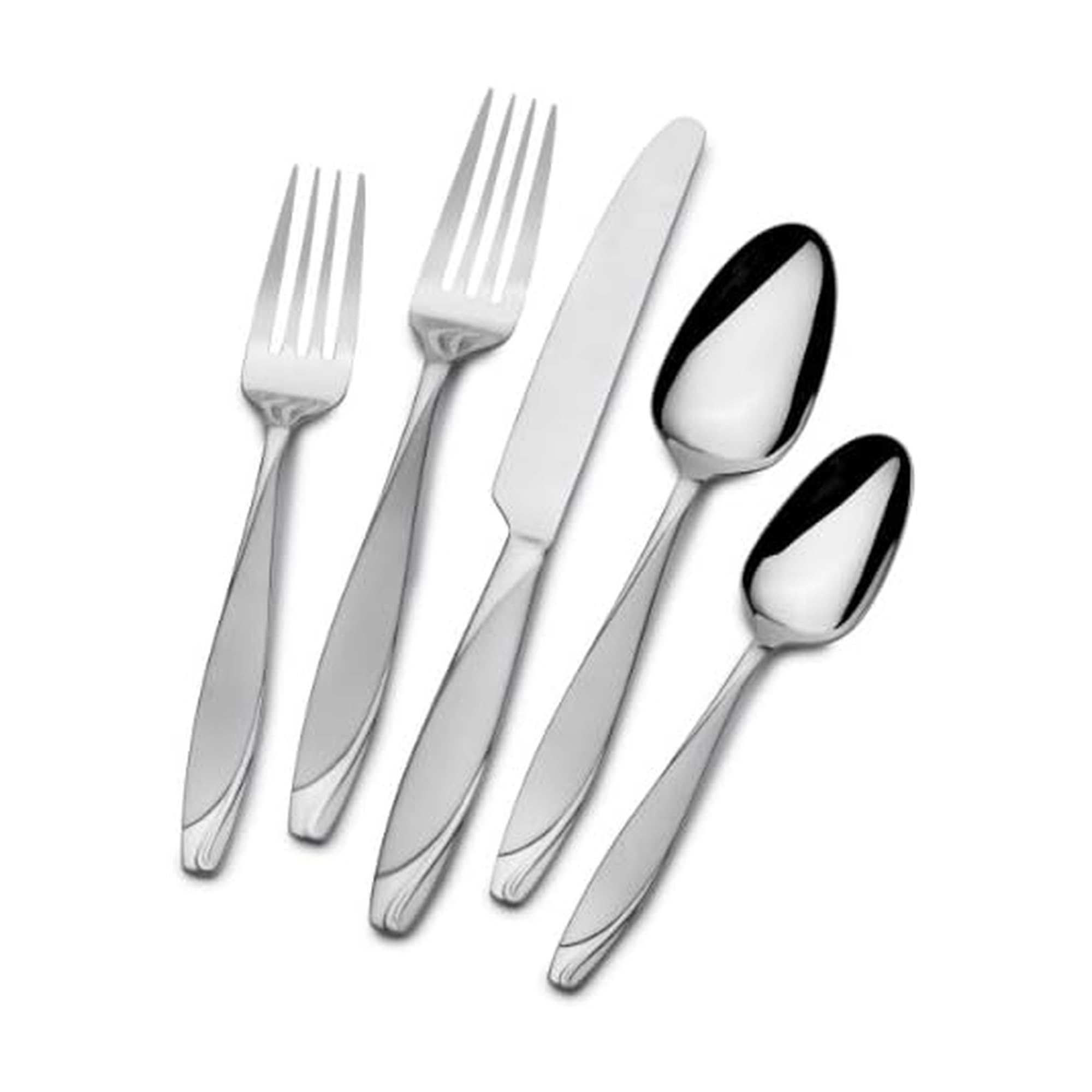Lunea Frost 20-Piece Stainless Steel Flatware Set, Service 4
