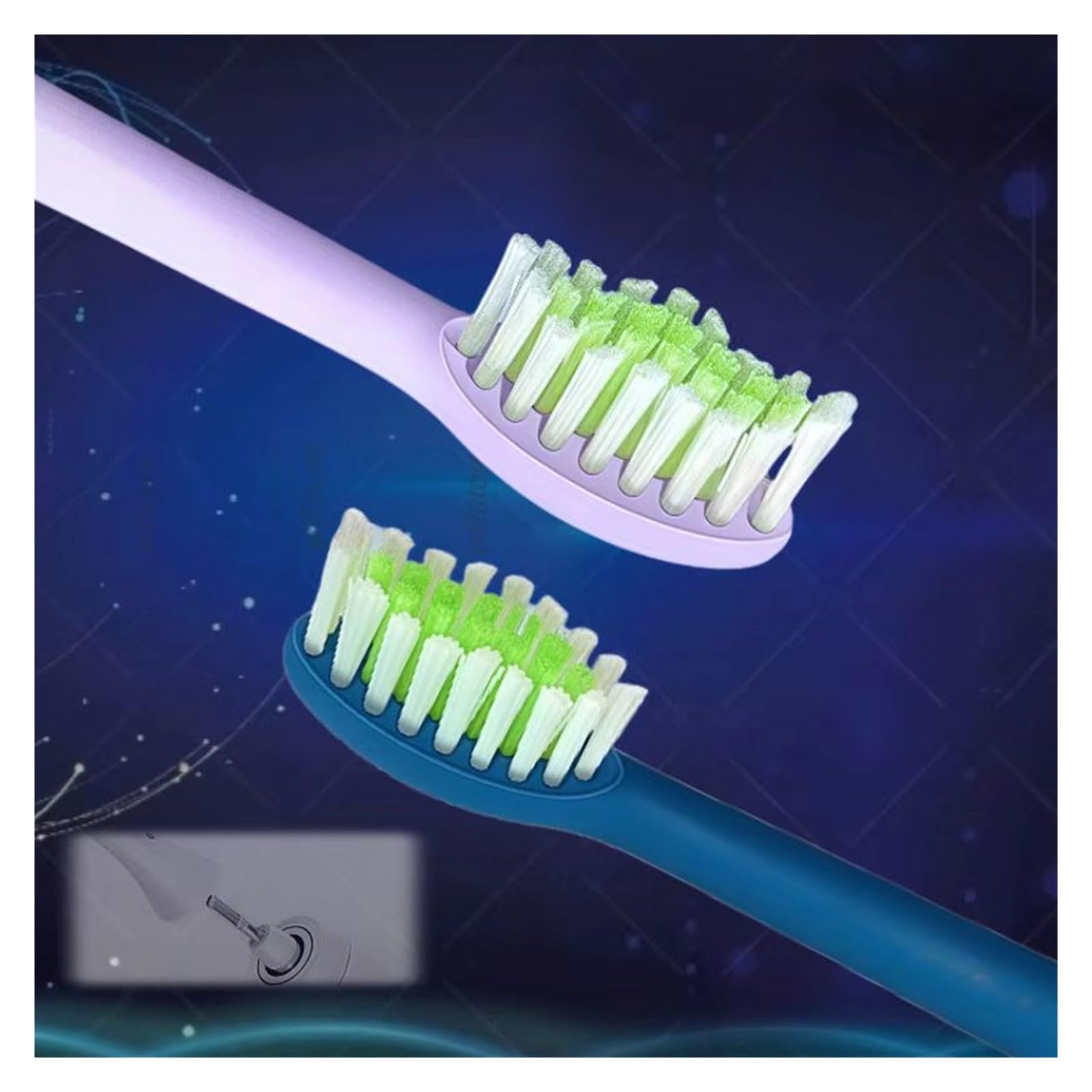 Testina Di Ricambio For Spazzolino Elettrico - Compatibile Con Philips HX242L HX242B HX2446 HX244B HX241G HX241P HX2600 HX2021 HX2013 HX243B(12 purple)