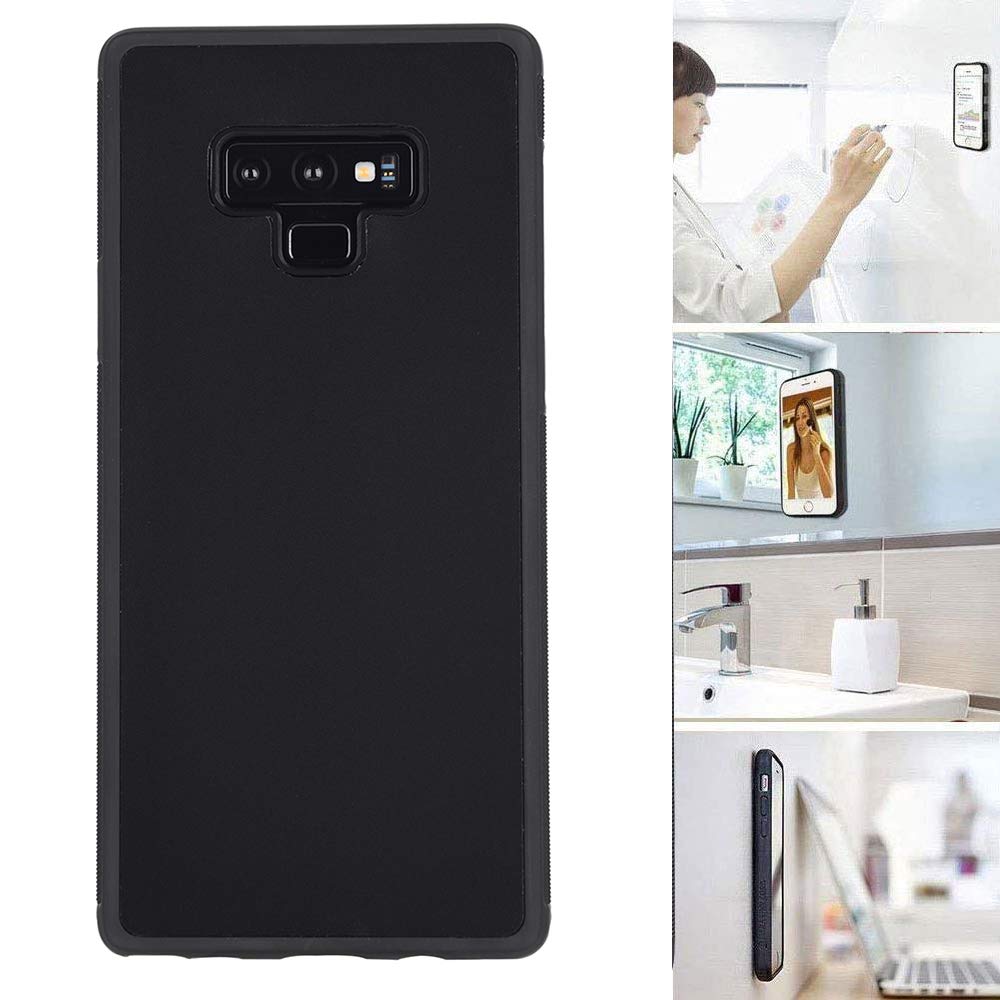 SelendisAnti Gravity Galaxy Note 9 Case, Magic Nano Suction Sticky Black Anti Gravity case for Samsung Galaxy Note9 Hands Free Selfie Stick on Smooth Surface Back Cover with dust Proof Film