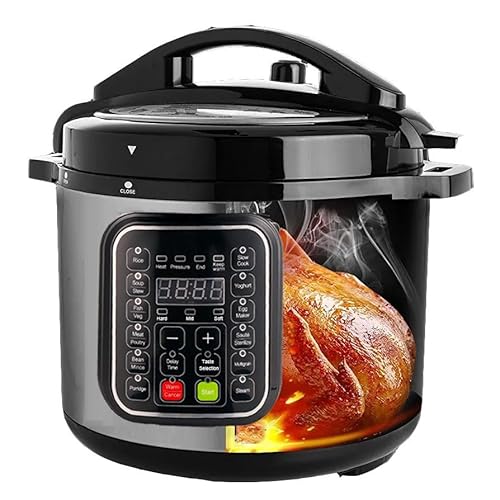 CAZACHEF 8qt stainless steel Pressure Cooker | 24-hour Presetting electric rice cooker, 14 in 1 slow cooker with temperature control | LED Multifunction Steamer, Food Warmer with nonstick pot