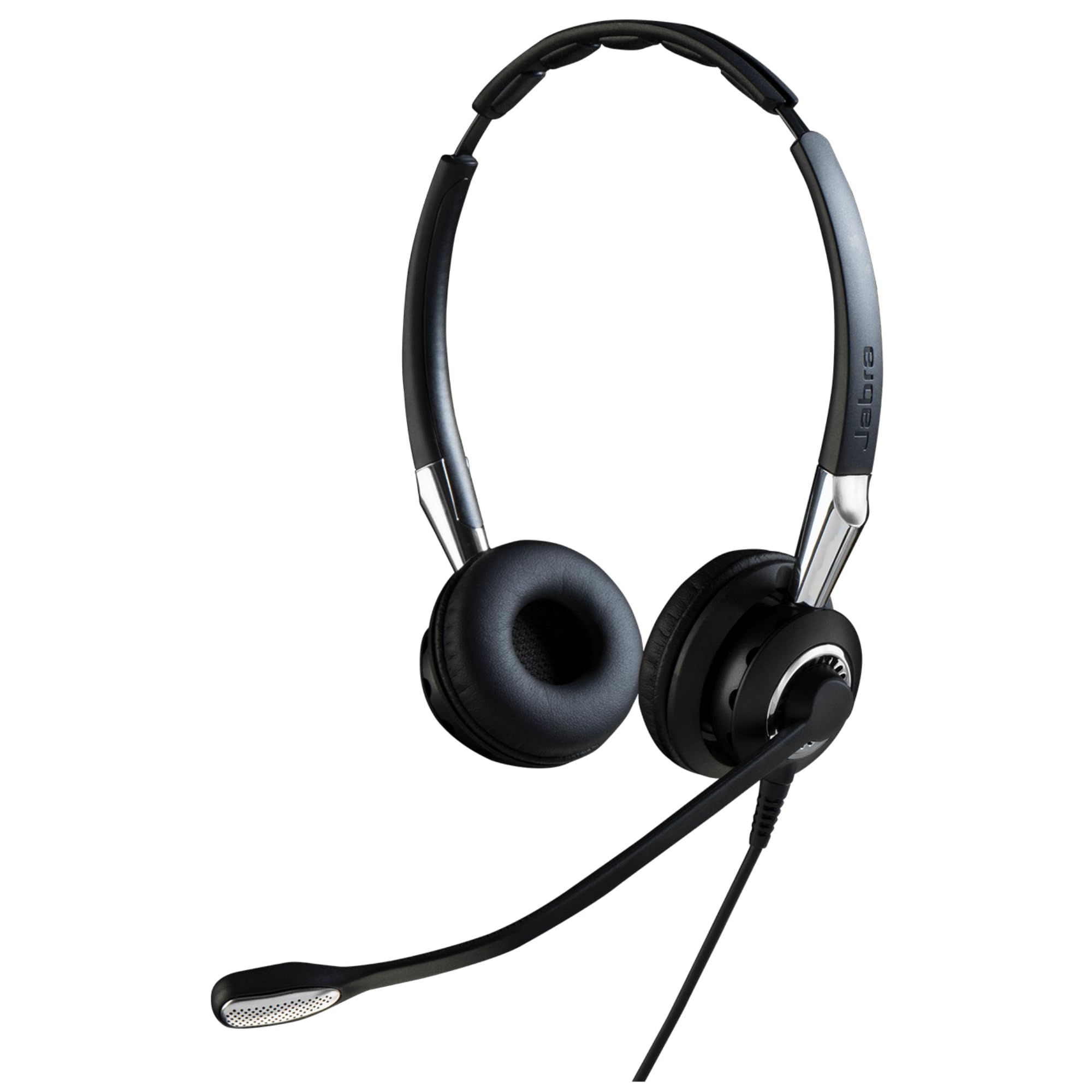 Jabra Q711364 BIZ 2400 II QD Duo trwały zestaw słuchawkowy do telefonów stacjonarnych, redukcja szumów i szerokopasmowa, czarny