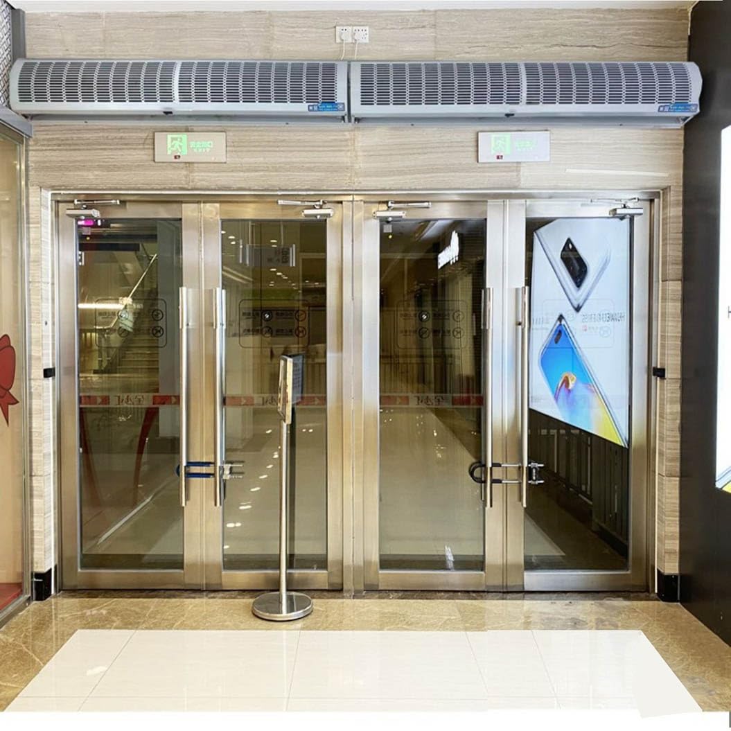 Barriera d'Aria Interni, 60cm, 90cm, 100cm, 120cm, 150cm, Barriera d'Aria Silenziosa, 2 velocità Regolabili, per Commerciale, Casa, Ufficio E Locali (Size : 100cm)