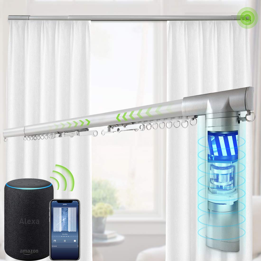 electric curtains alexa