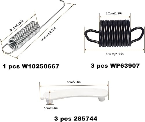 Miniatura 5 de Kit de lavadora para piezas de lavadora de hidromasaje Kenmore lavadora 3 unids resorte de suspensión Wp63907 y 1 unids contrapeso contrapeso