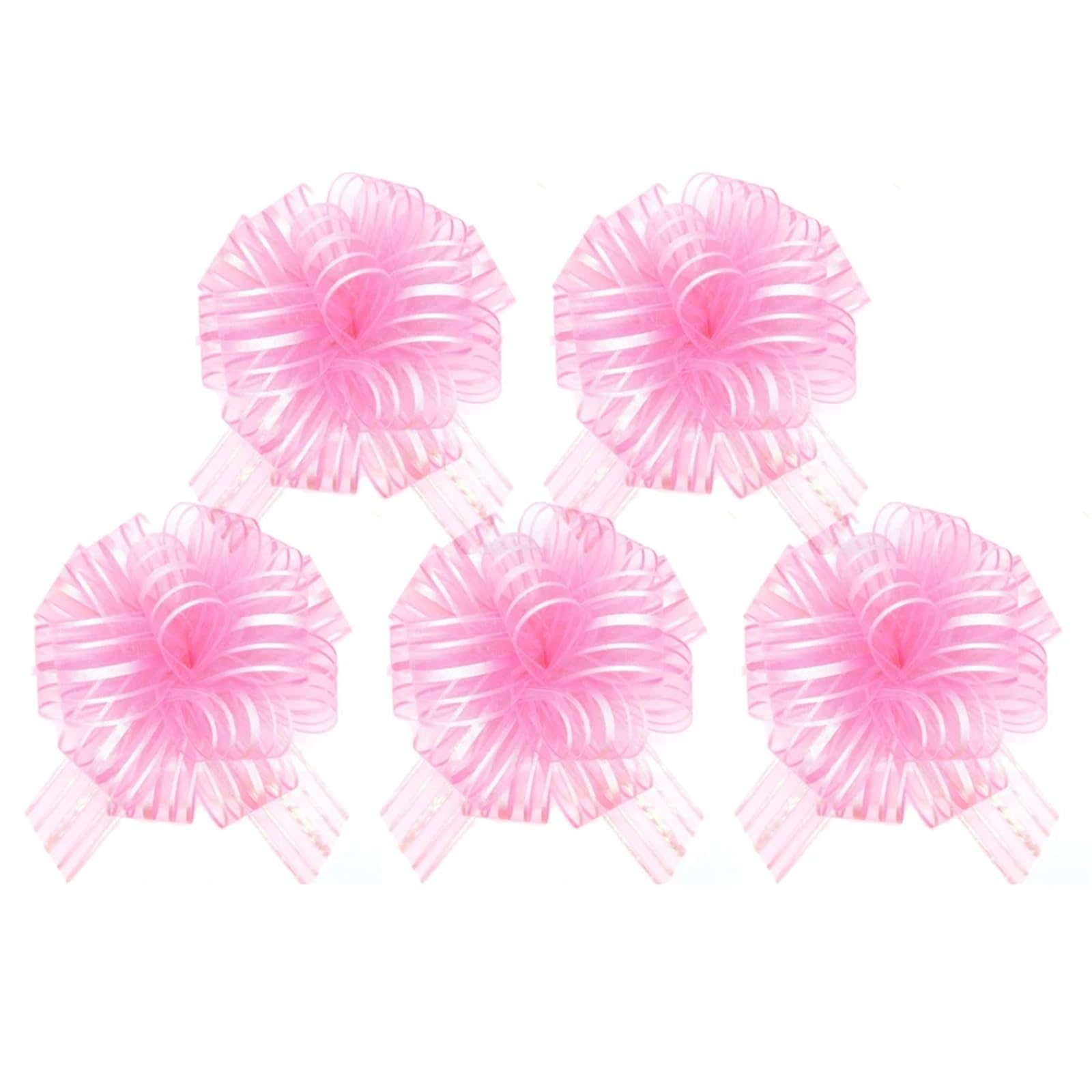 Xinglongs Bows & Ribbons 30PCS/Lot 6 Inch Pull Wrapping Bow Large Organza Gift Pull Bows with Ribbon For Wedding Decoration Wedding Gift Baskets(Color2)