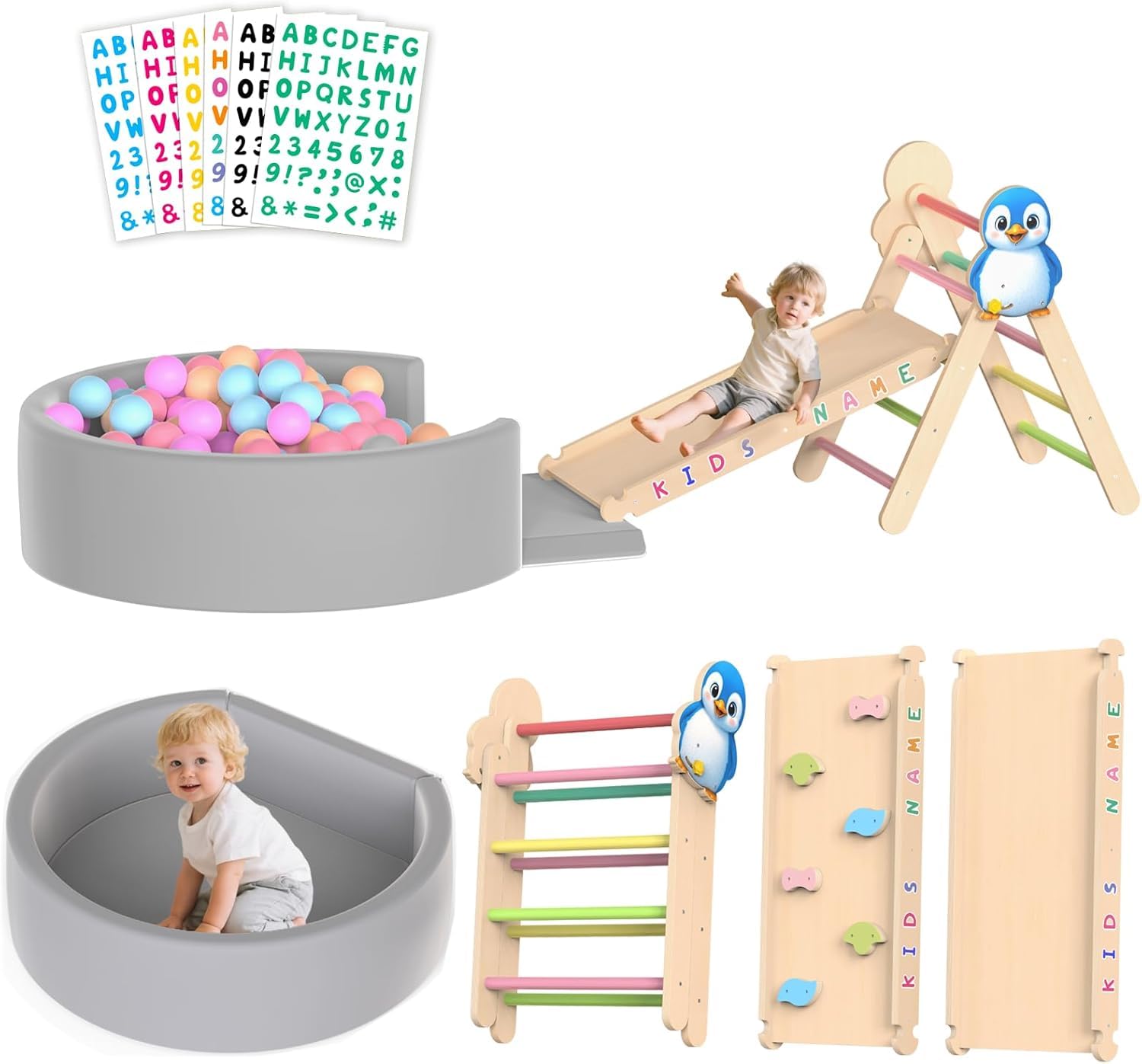 Acenova Pikler Triangle Climbing Set - indoor climbers and play structures | Mubboo