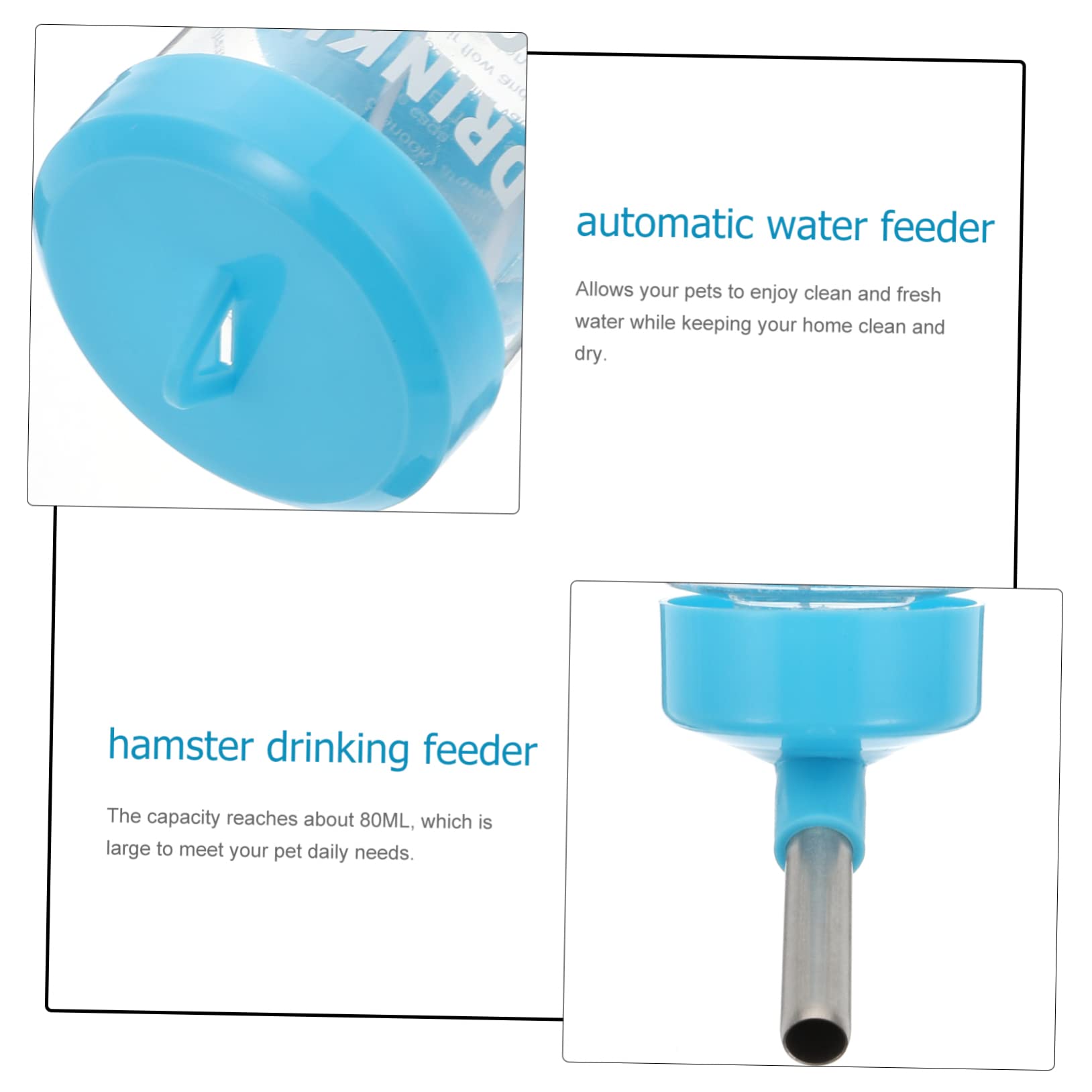 POPETPOP 2pcs Hamster Drinking Fountain Rabbit Water Bottle Dispenser Leak- Automatic Pet Water Feeder