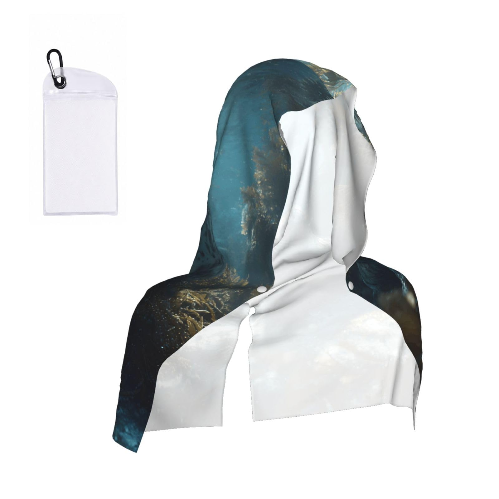 WXWJSHMGC Seals Print Cooling Hoodie Towel, Cooling Towels For Neck And Face Sun Protection Instant Cool Hoodie(Sport/Camping/Work Out/Hot Weather)