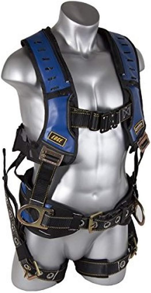 Guardian Fall Protection 193130 Construction Premium Edge Harness with Quick Connect Chest Buckle, Waist Tounge Buckle and Leg Tounge Buckles, Small