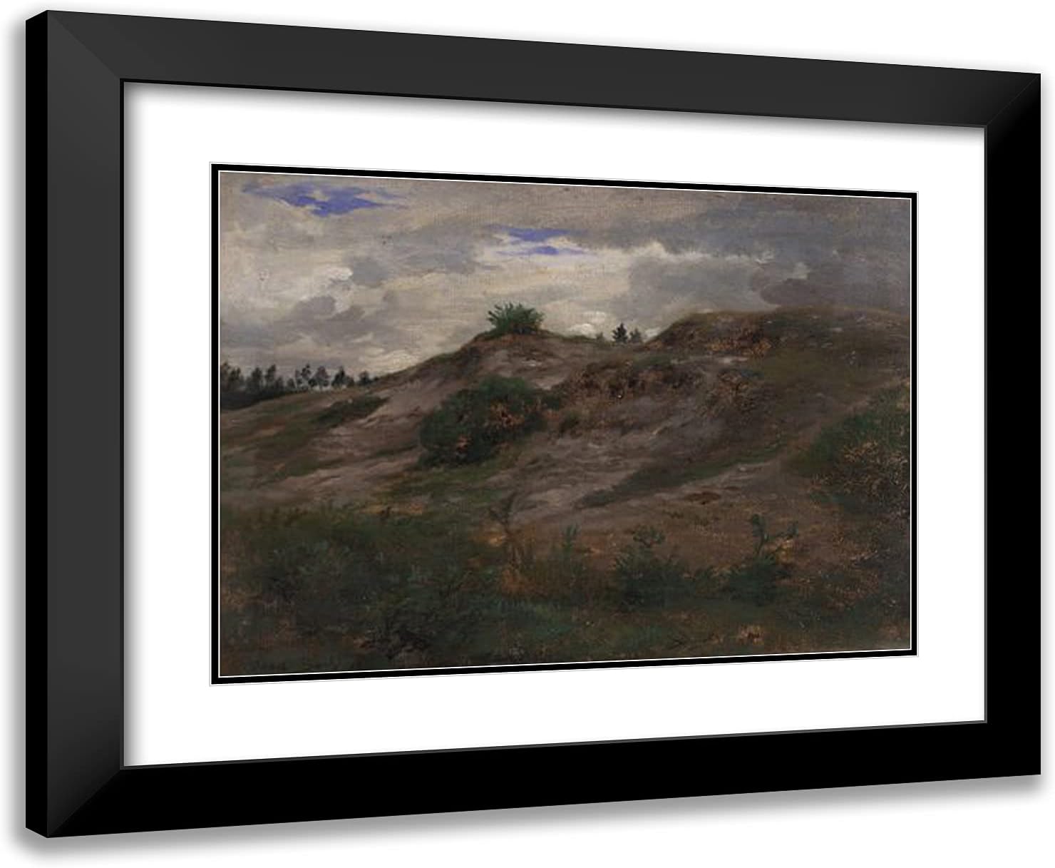 ArtDirect Bonheur Rosa 24x20 Gold Ornate Framed Art Print with Double Matting Titled: Landscape
