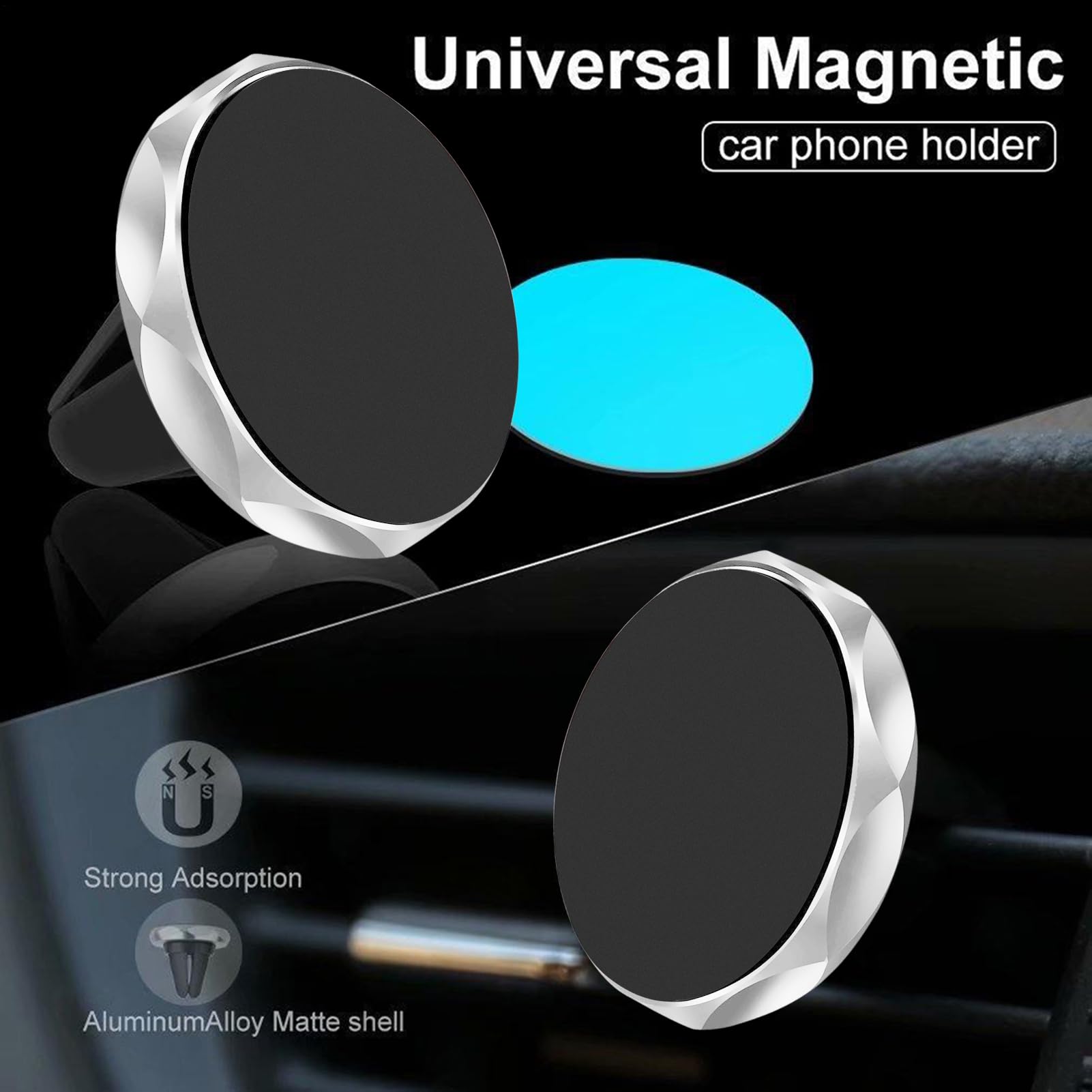 Generico Supporto magnetico per sfiato auto - Porta cellulare per auto