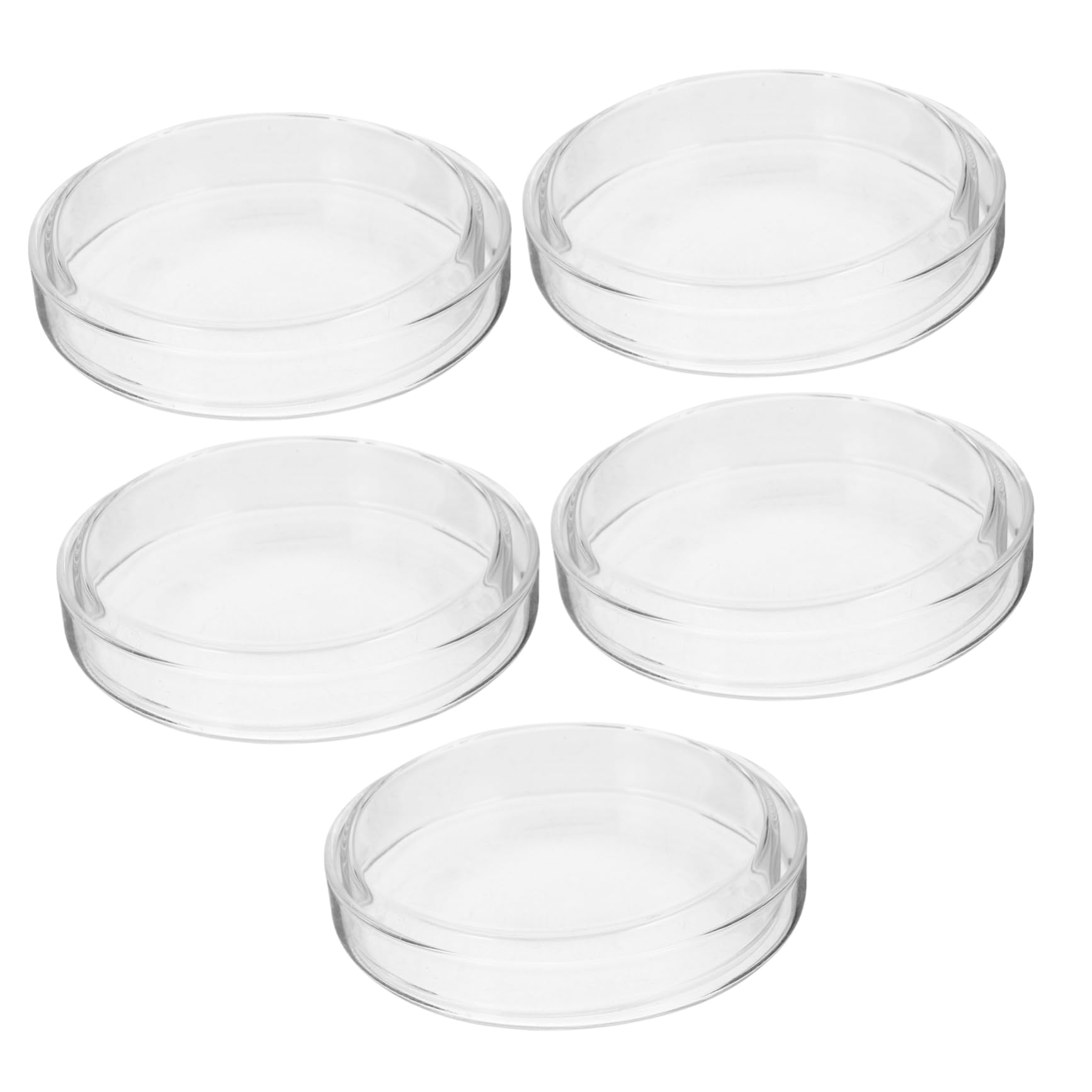15piezas Placas De Vidrio De Tapa Dish De Transparente Para Uso Científico y Agar